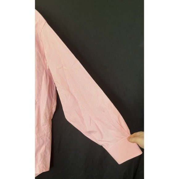 Tommy Hilfiger Men's Pink And White Gingham Long Sleeve Button Down Shirt Sz Lg - Picture 3 of 10